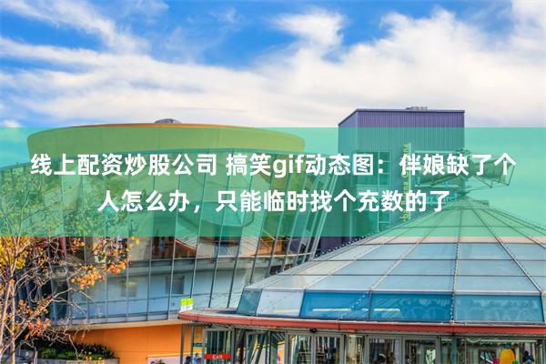 线上配资炒股公司 搞笑gif动态图：伴娘缺了个人怎么办，只能临时找个充数的了