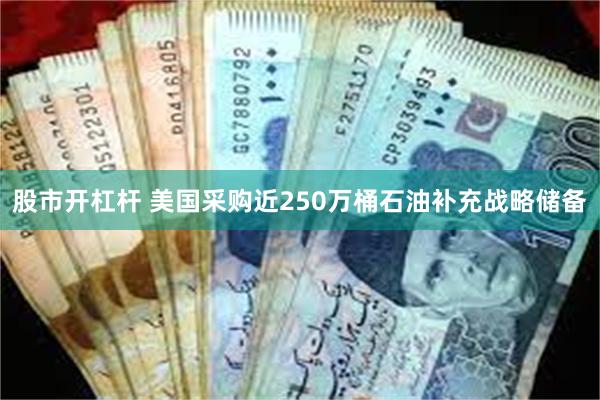 股市开杠杆 美国采购近250万桶石油补充战略储备